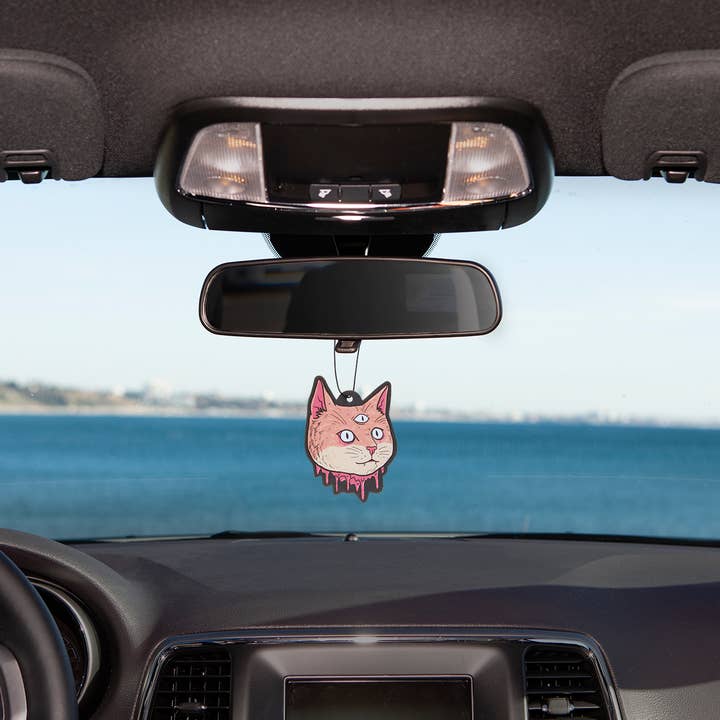 Fresh Fresheners - Wholesale Car Freshener - Unisex - 3 Eyed Zombie Cat Air Freshener Pack of 12