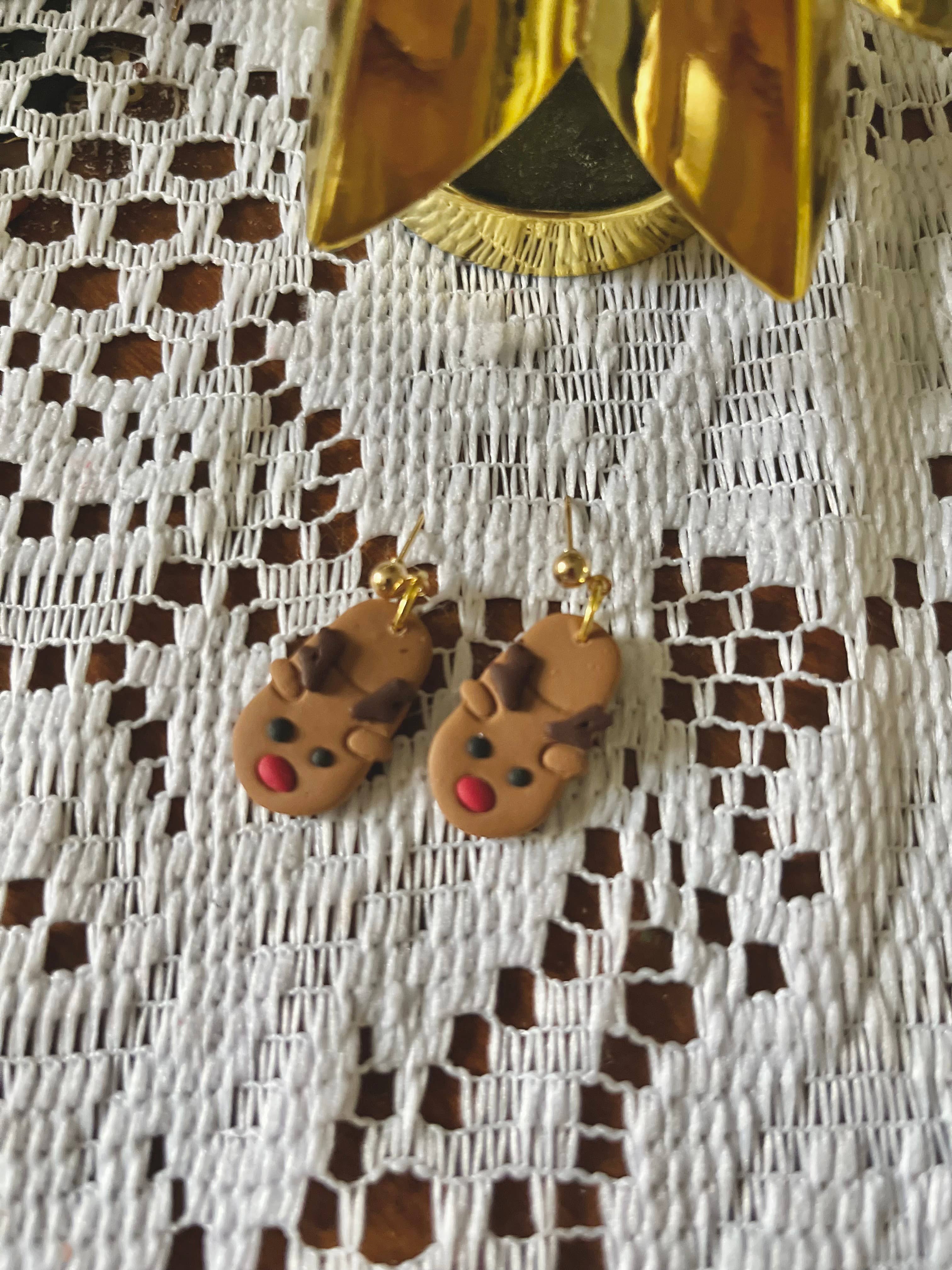 Terra Made - Wholesale Dangle Earrings - reindeer christmas slipper earrings 0