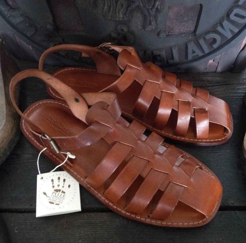 Mario Doni - Wholesale Sandals - Men's - Men's Handmade Sandals in Leather and Vegetable-Tanned Leather #31