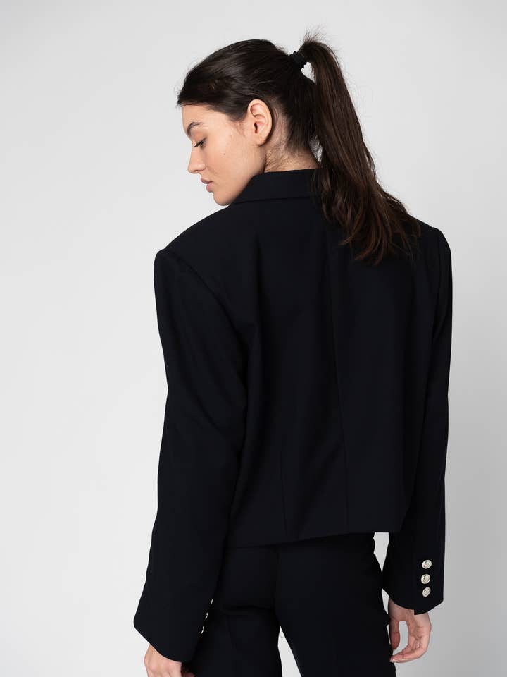 FUTURE PLANET OF STYLE - Wholesale Blazer - Women's - ROYAL NAVY UNIFORM BLAZER2