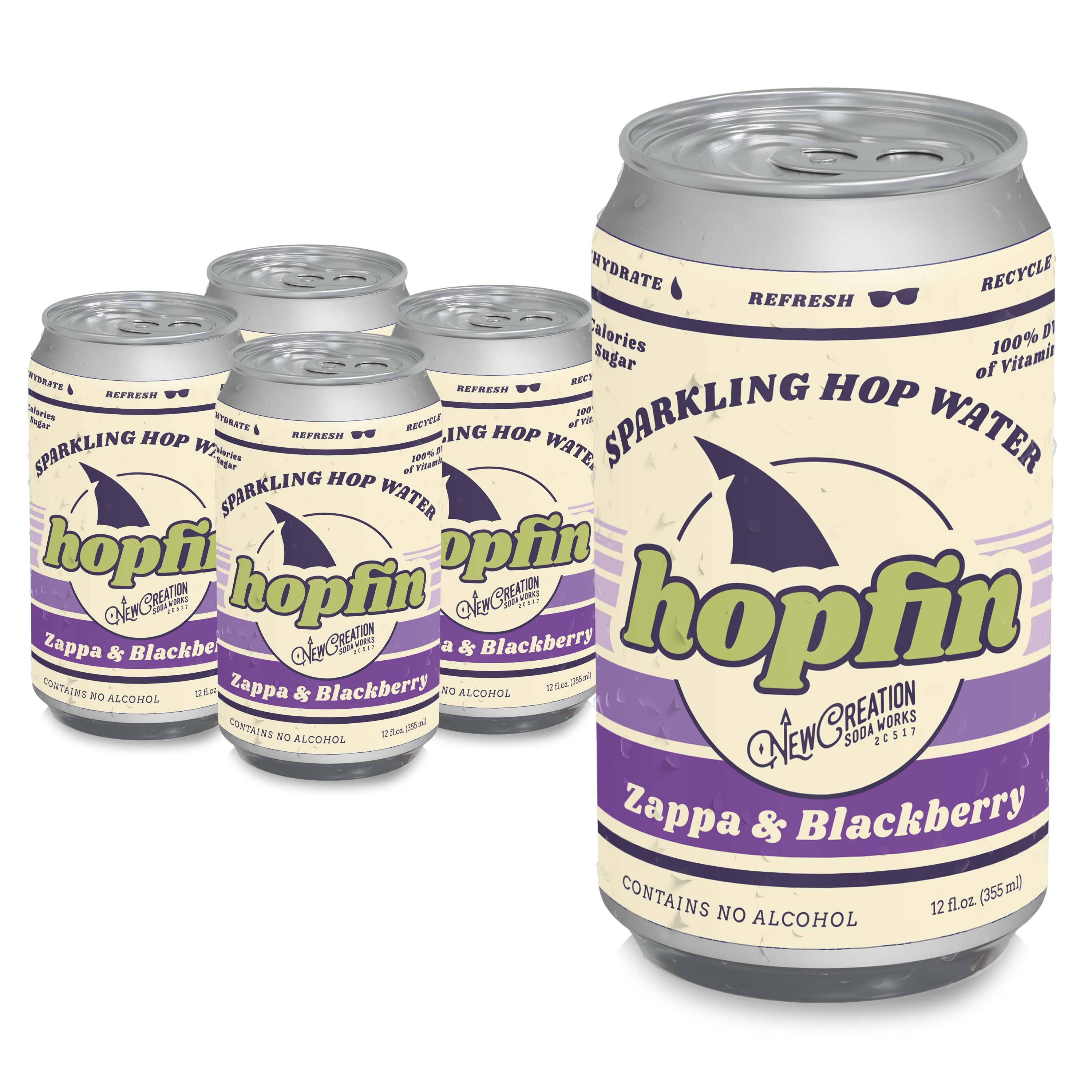 New Creation Soda - Wholesale Soda/Carbonated Drink - Hopfin Zappa and Blackberry (Case of 16)4