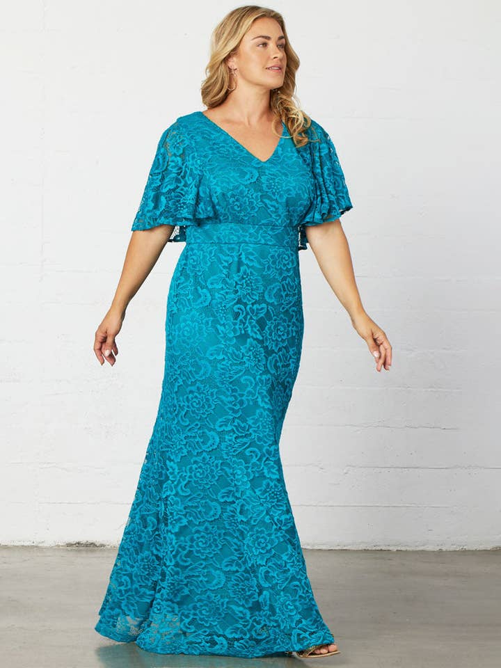 Robe de soirée Duchess en dentelle - Grandes tailles pour la vente par Kiyonna