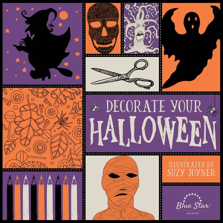 Blue Star Press - Wholesale Coloring Book - Adult - Decorate Your Halloween (Halloween Coloring Book)