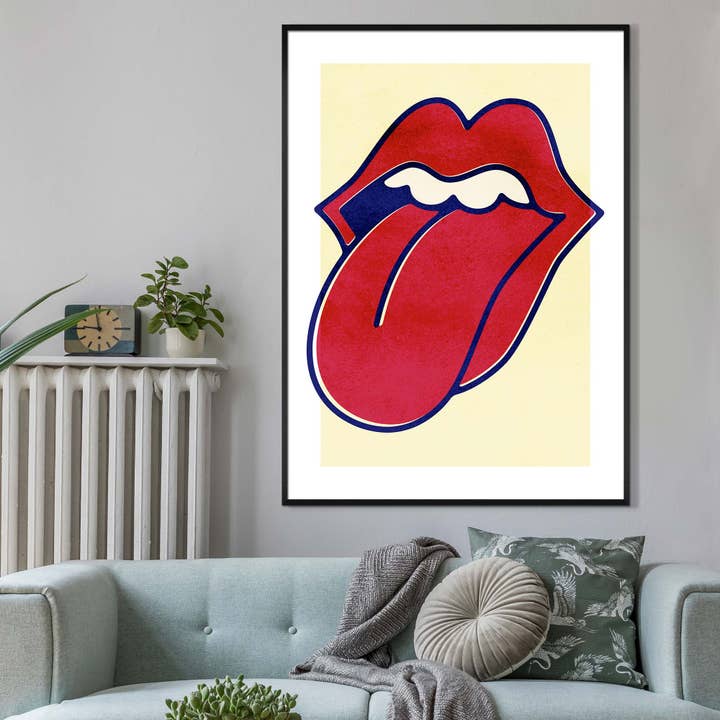Ink & Drop - Wholesale Art Print - Rock Lips Tongue Print2