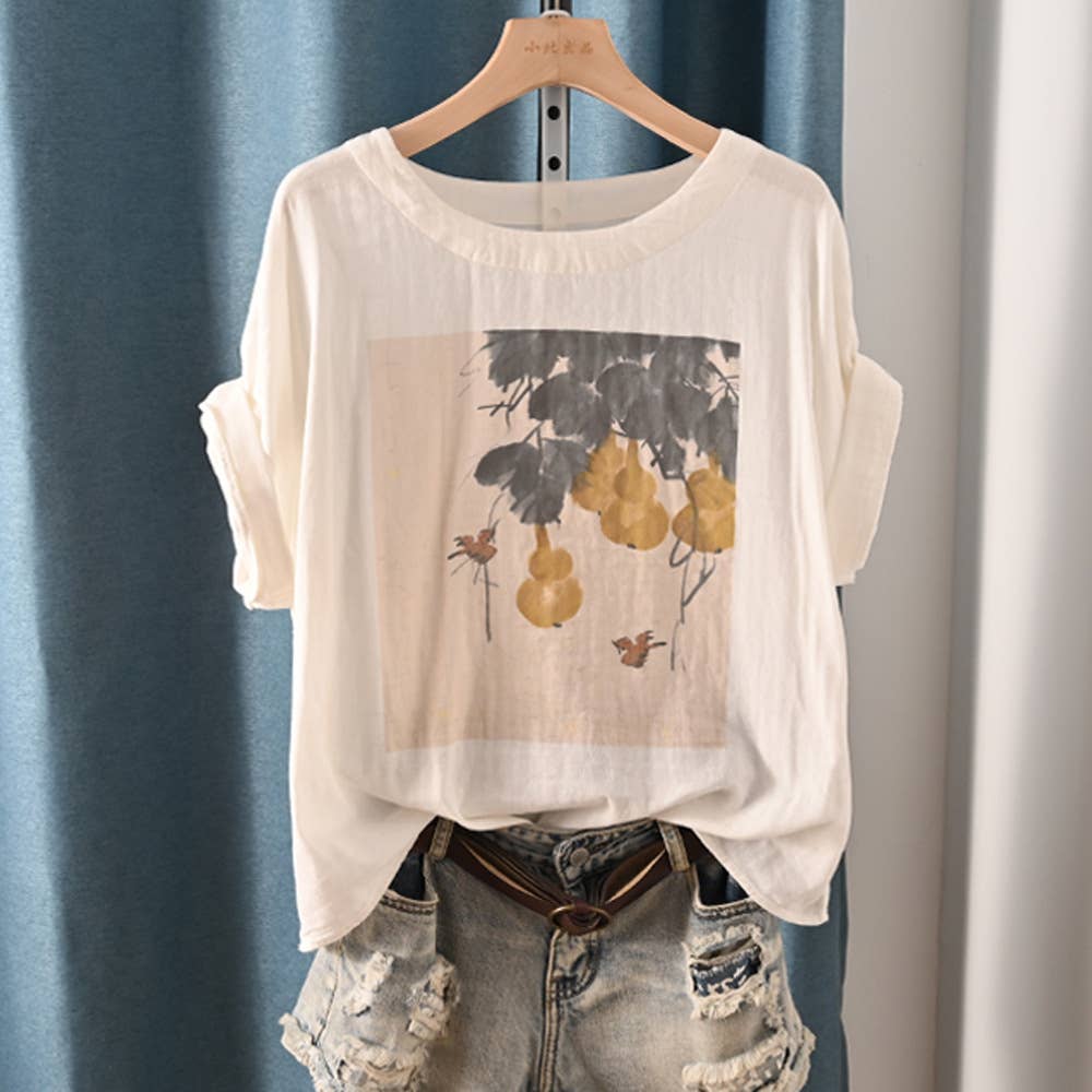 Whisper Mint – wholesale Screen printed t-shirt – Women′s – round neck  printed double cotton yarn short-sleeved T-shirt7