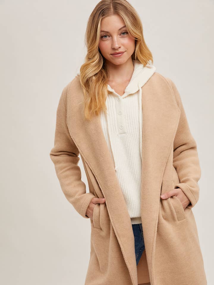 Bluivy - Wholesale Coat - Women's - OPEN FRONT KNIT COAT JACKET0