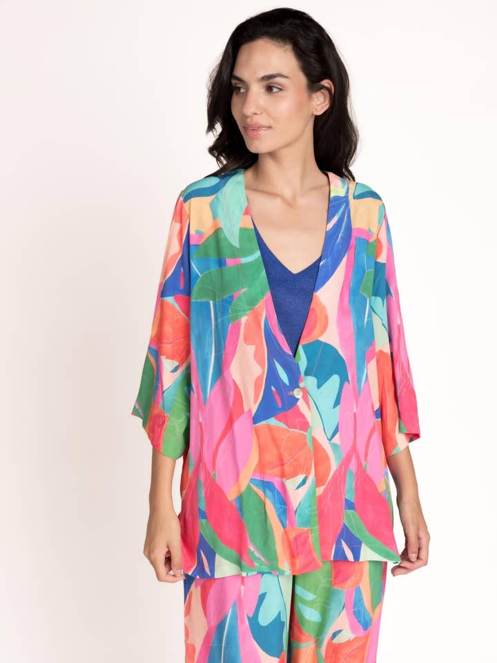 VESTE FLUIDE MAXI-IMPRIMÉ pour la vente par CMS Love