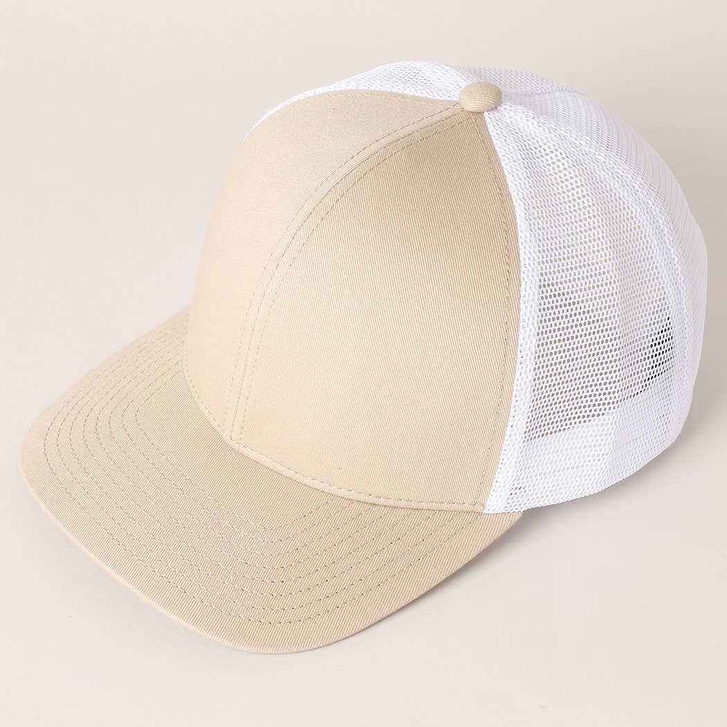 Fashion City - Wholesale Trucker Hat - Unisex - Two Tone Cotton Trucker Hat with Mesh Back26
