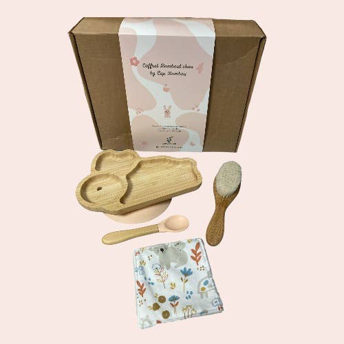 cap bambou - Wholesale Feeding Set - Baby - Bambout'chou Lapin Set by Cap Bambou
