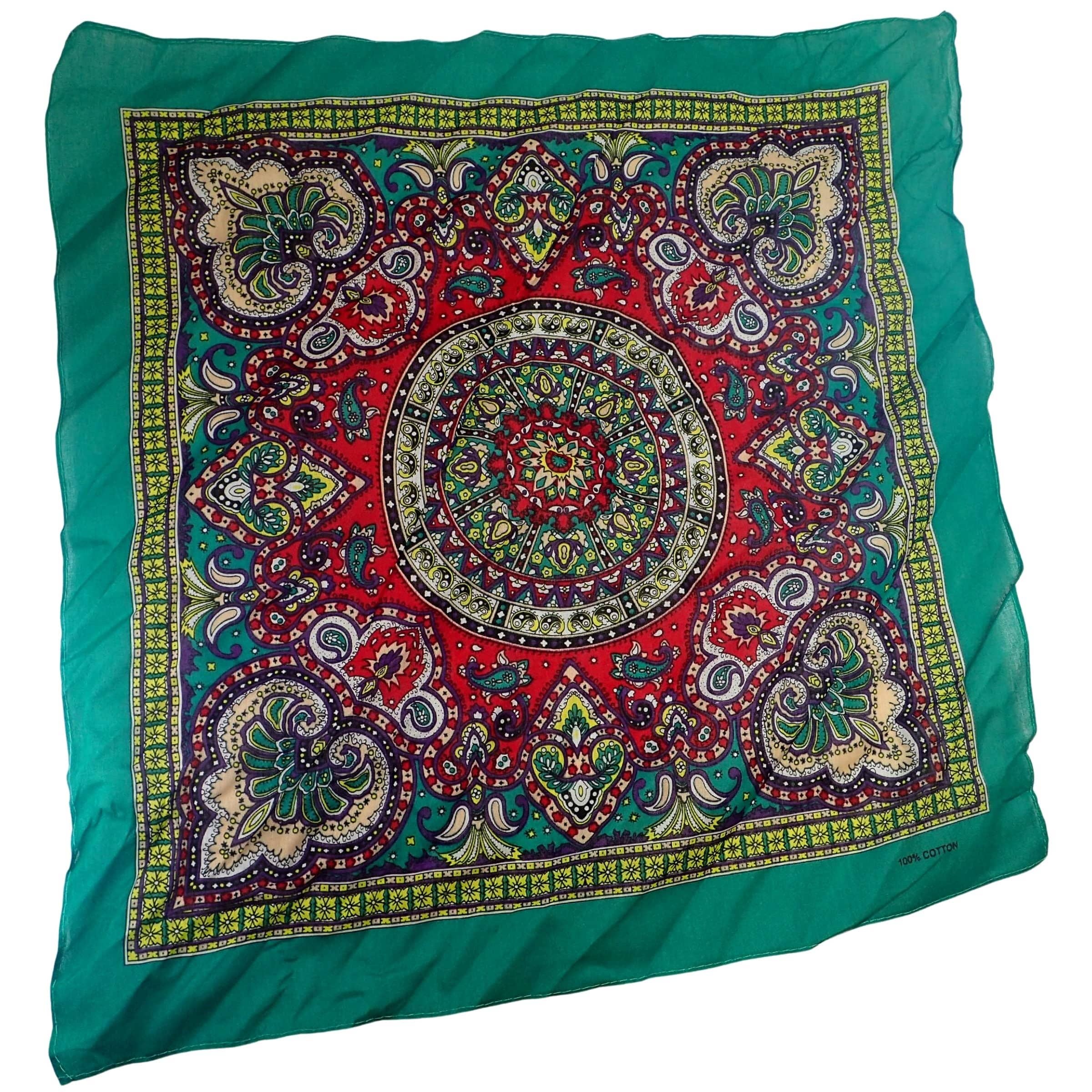 Topkids Accessories – wholesale Scarf – Women's – Hair Bandanas for Women Head Scarf Headbands Ladies Cotton Square Scarves Paisley Floral Camouflage Animal Print Leopard Tiger Neckerchief5