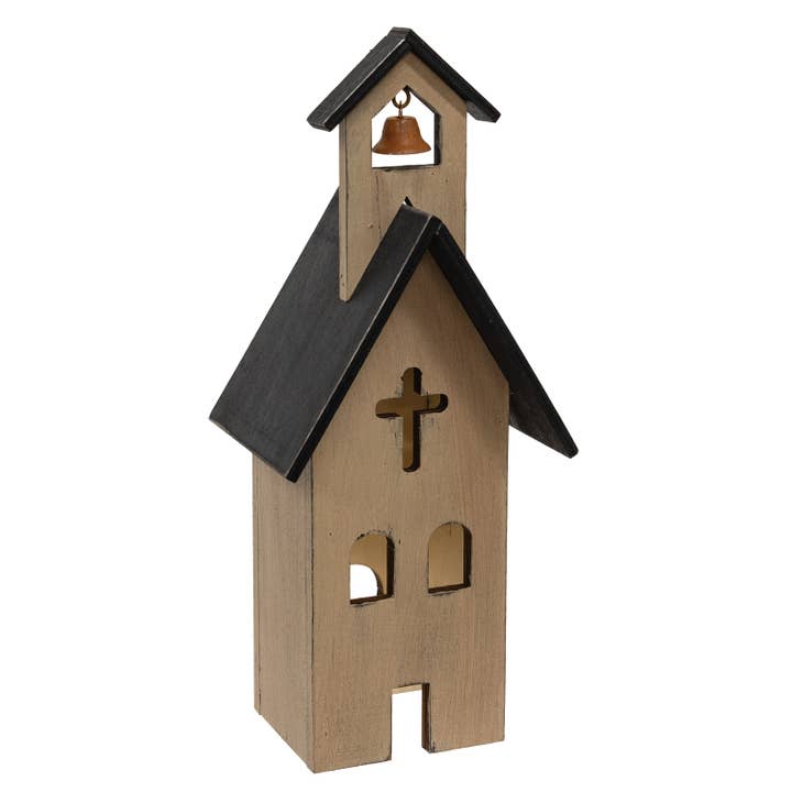Primitive Wooden Church Sitter - 10.75”H for wholesale by The Hearthside Collection