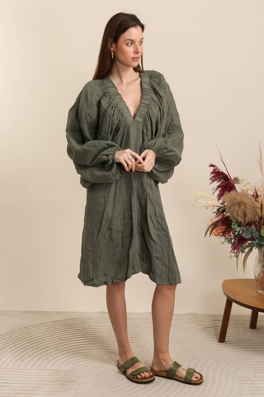 LÉA & LUC - Wholesale Dress - Women's - 100% linen dress REF. 7213636
