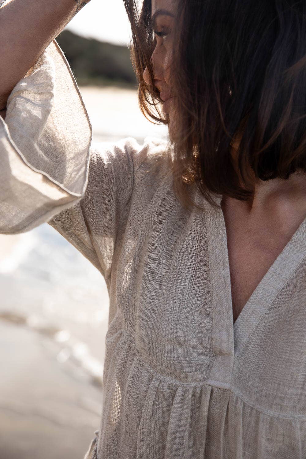 Como Linen Dress - Natural for wholesale on Faire6
