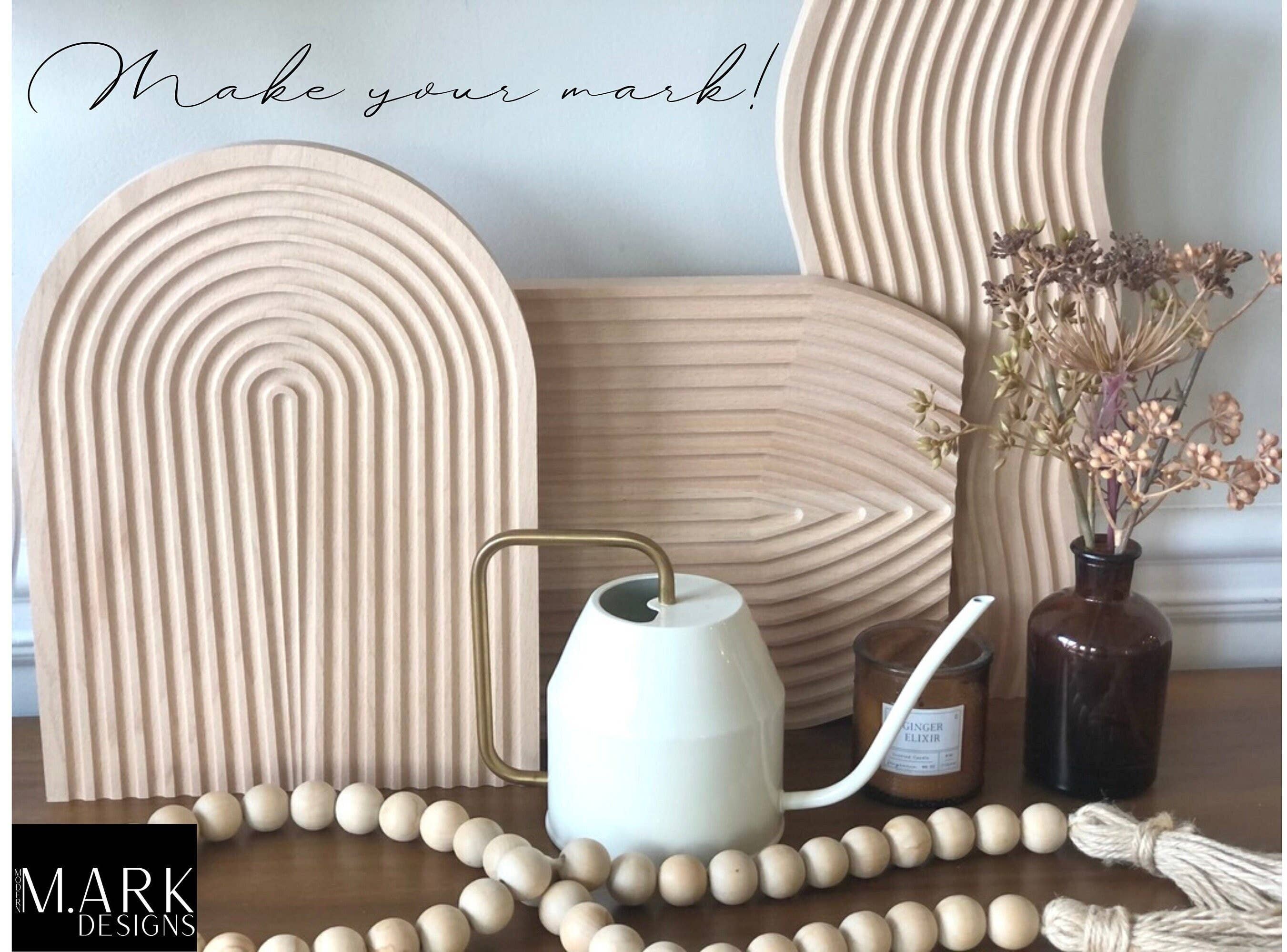 Modern Ark Designs - Vente Plateaux de service - Plateau de service en bois ondulé ondulé pour charcuterie en bois2