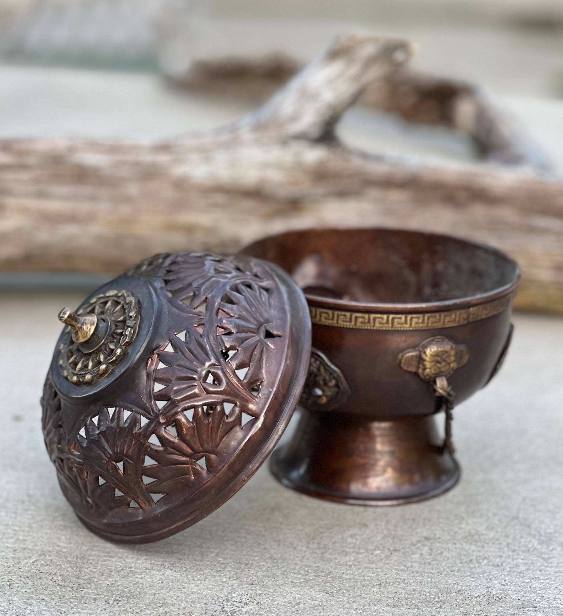 Lungta Imports – Engroshandel Røgelsesholder – Tibetansk ophængt røgelsebrænder til kegler og kulharpiks2