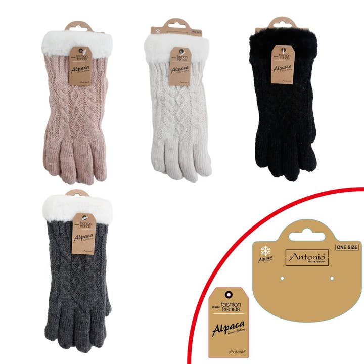 Winter Women's Gloves » Knitted Gloves Soft Teddy » Lined Women's Gloves Winter Gloves for wholesale by VewoTex