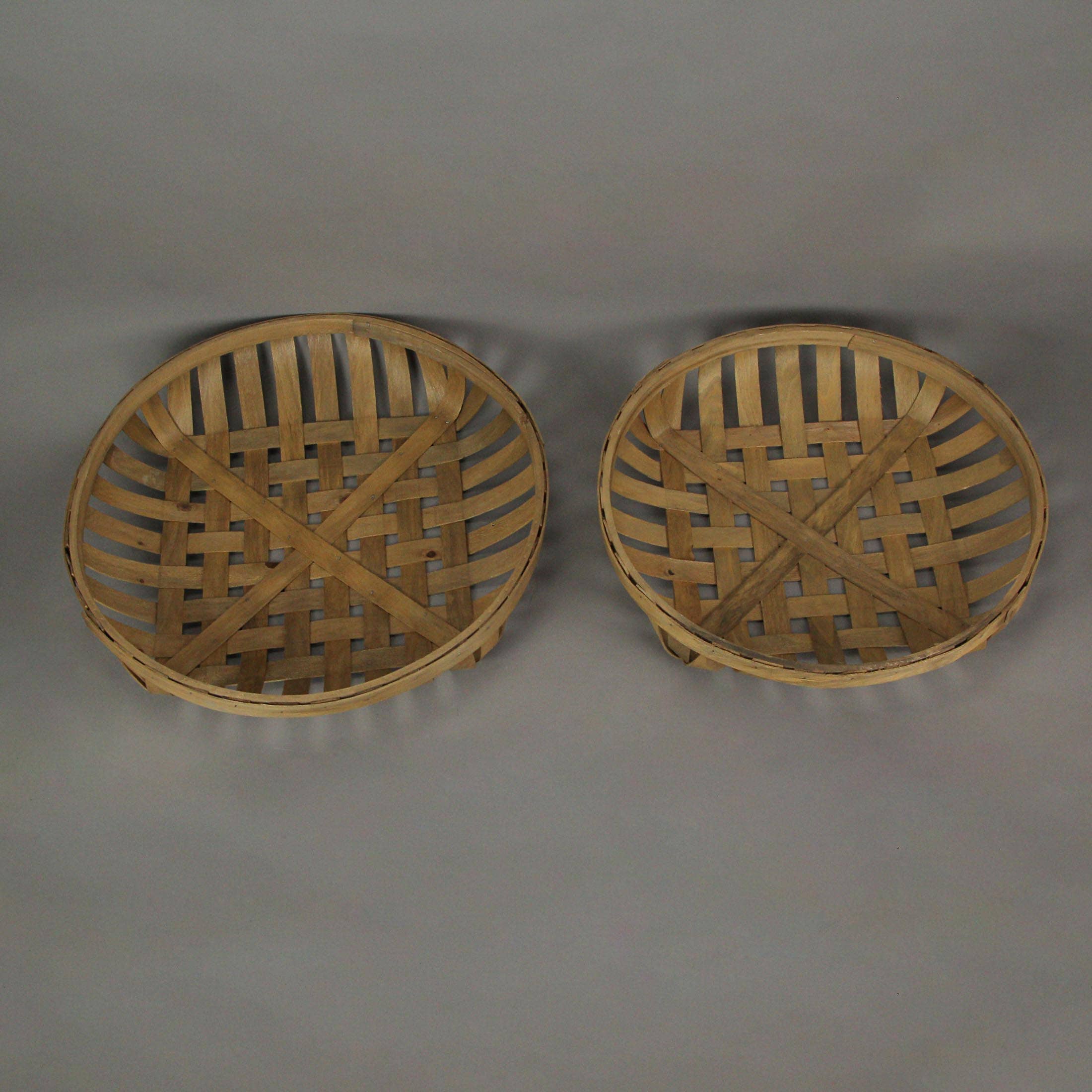 Things2Die4 – wholesale Decorative tray – Round Natural Woven Wood Tobacco Basket Decorative Tray S/21