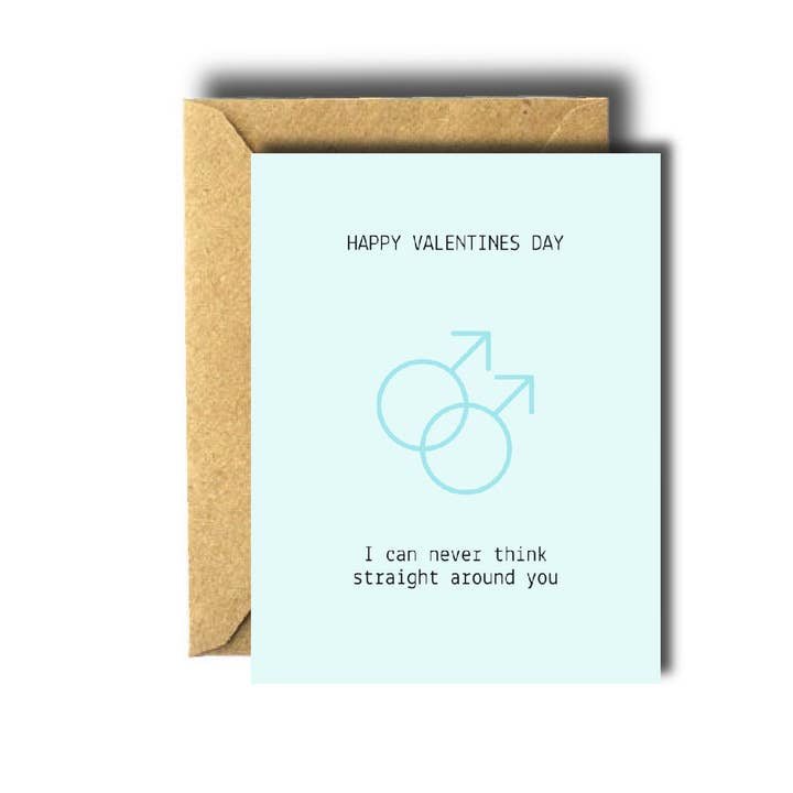 Carte de vœux pour la Saint-Valentin LGBTQ+ Fellas pour la vente par Bee Unique