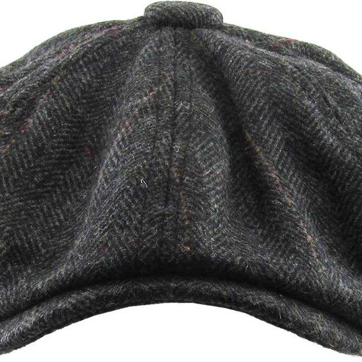 KBETHOS - Wholesale Newsboy/Schoolboy Hat - Men's - Herringbone Button Ascot