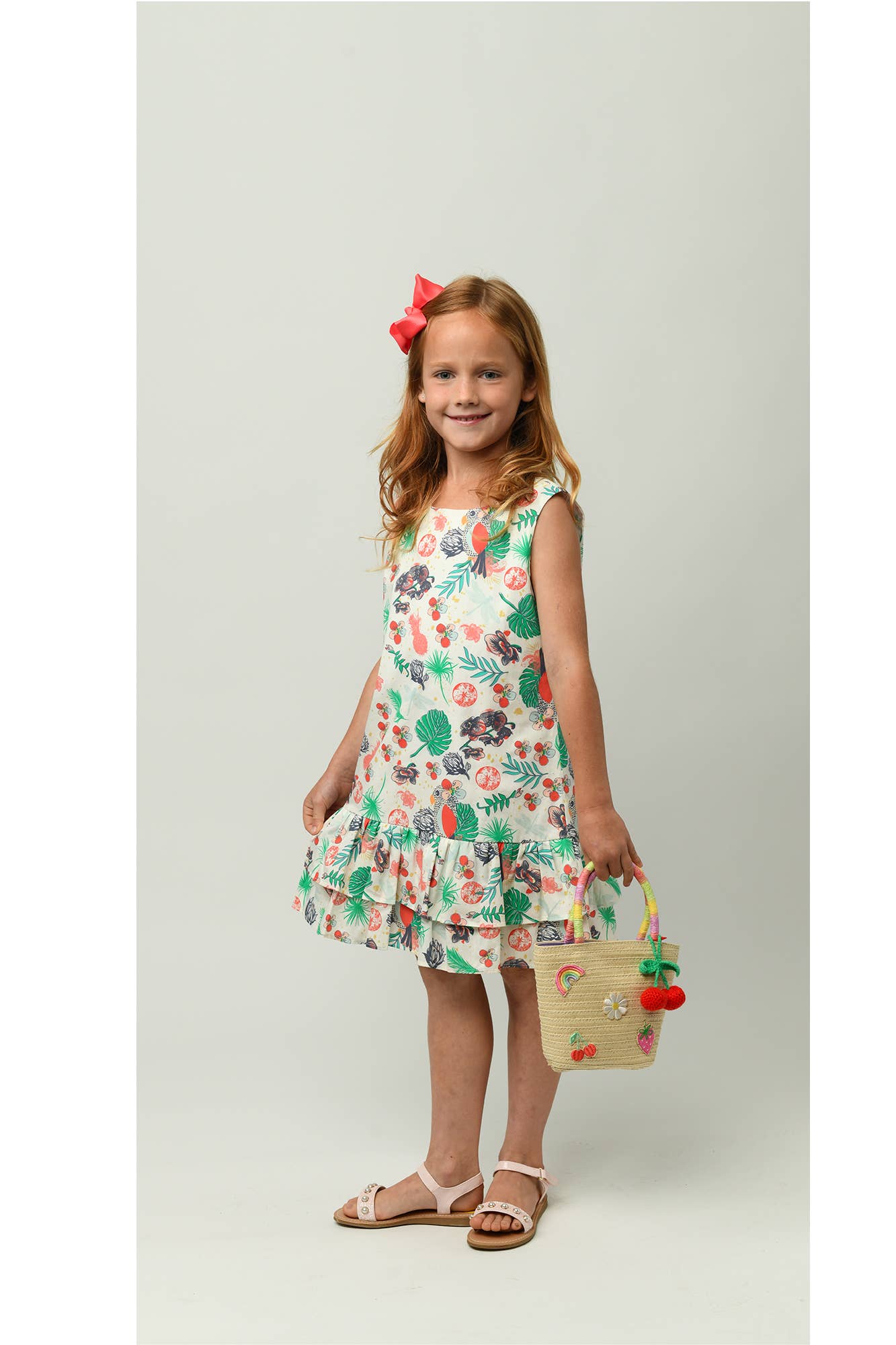 Minna - Wholesale Dress - Kids -  Drop waist Dress - Tropical Paradise 2