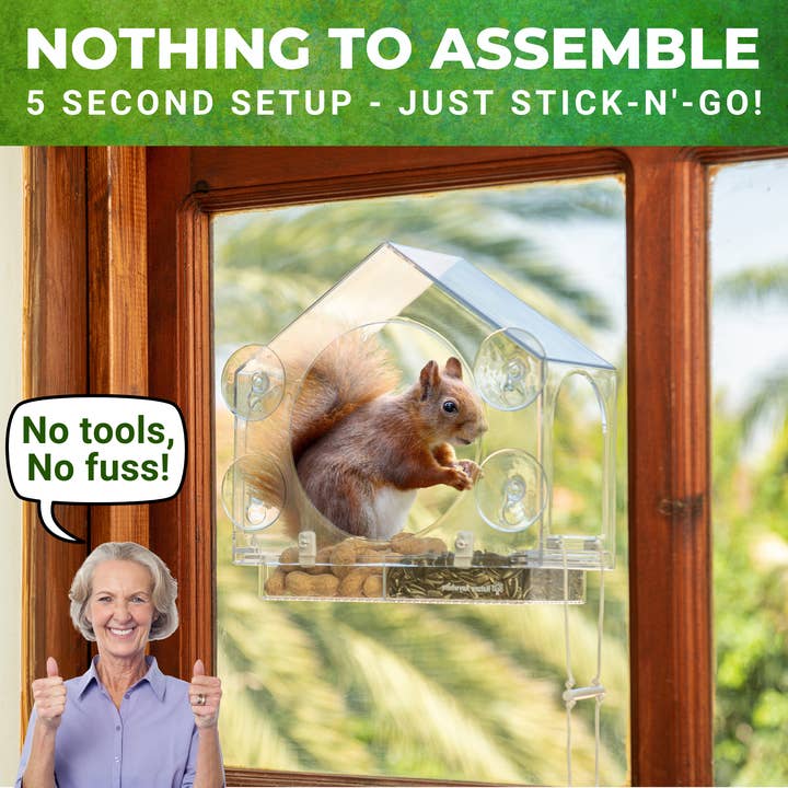 Nature Anywhere - Wholesale Bird feeder - Squirrel-I-View Window Squirrel Feeder4