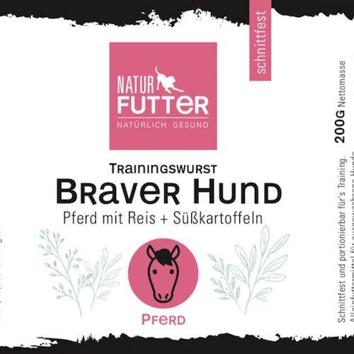 Naturfutter - Wholesale Pet Food - Dog - Good dog horse menu — natural food training sausage2