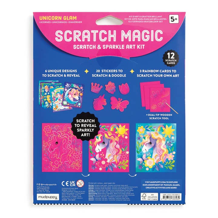 Chronicle Books - Wholesale DIY Craft Kit - Kids - Unicorn Glam Scratch Magic8