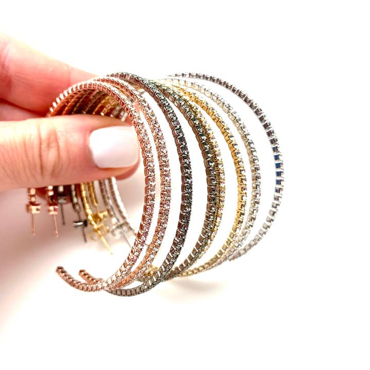 GOLD Pavé Flex Hoepels voor wholesale door Karli Buxton