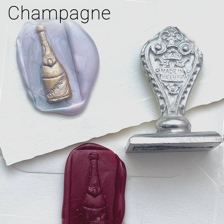 Papier Plume - Venta al por mayor Sello de goma/decorativo - Sellos de cera de Francia, peltre fundido, 17 diseños 3D únicos3