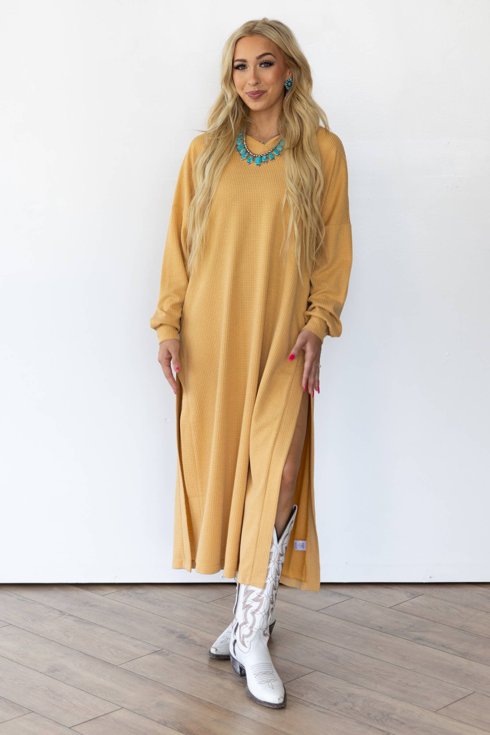 Dear Scarlett - Wholesale Cardigan - Women's - Waffle Knit Thermal Duster14