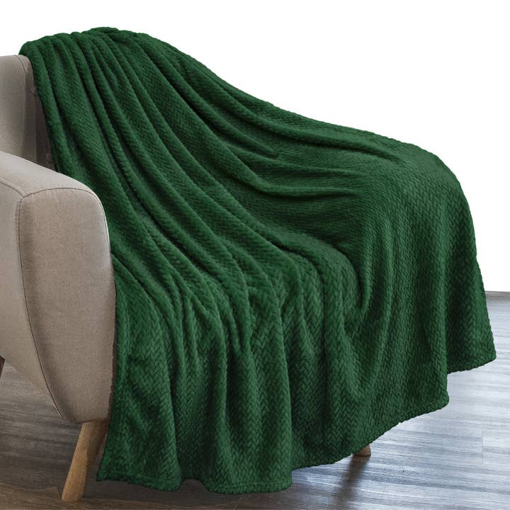 Pavilia - Venta al por mayor Mantas de sofá - Manta polar con textura de hojas