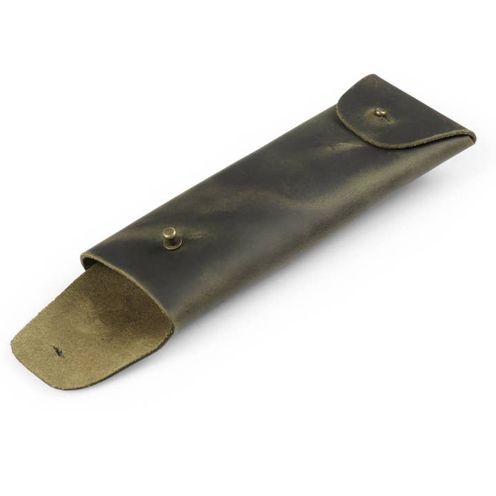 Londo – wholesale Pen & pencil holder – Londo Top Grain Leather Pen Case with Metal Snap Fastener, Pencil Pouch Stationery Bag30