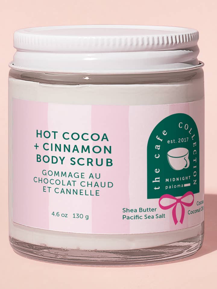 HOLIDAY 2025 - Hot Cocoa + Cinnamon Body Scrub for wholesale by Midnight Paloma
