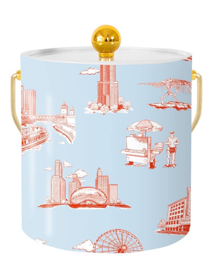 Seau à glace Toile de Chicago pour la vente par Katie Kime