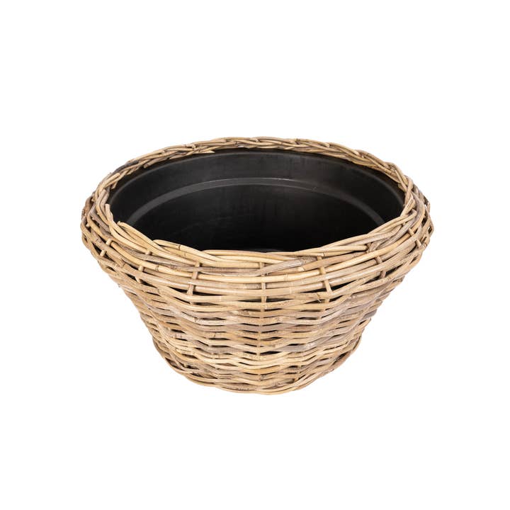 Artifacts Trading Company - Wholesale Plant Pot - Round Cone Rattan Planter with Liner - 22" 2