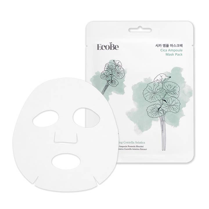 PINEAPPLE Beauty – Máscara facial por atacado – Máscara Ampola EcoBe Cica Suave Calmante - 10 pcs
