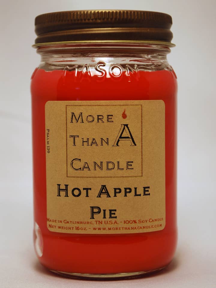 Hot Apple Pie - 16 oz Mason Jar for wholesale by More Than Candle