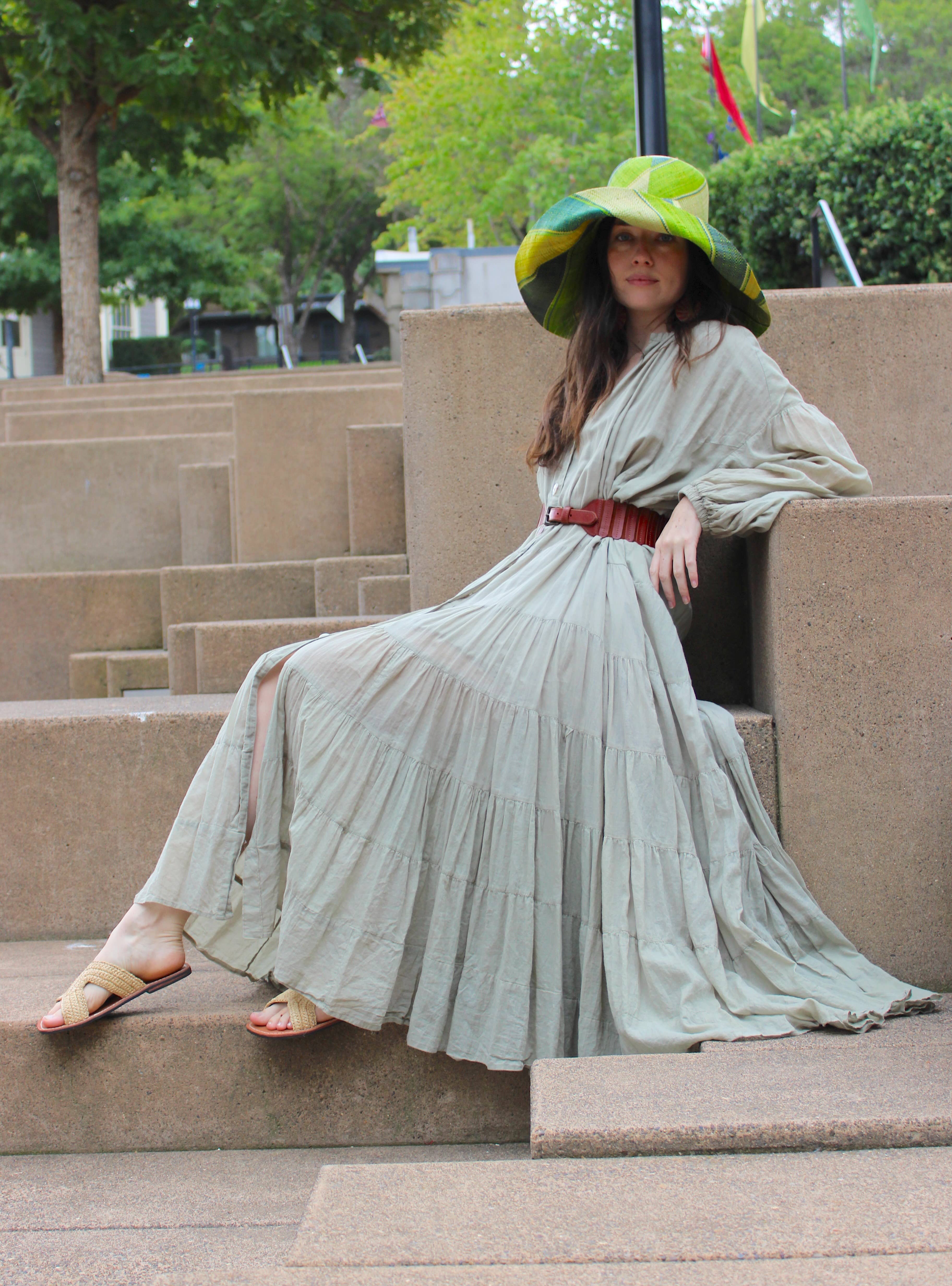 Shebobo - Vente Chapeau de paille – femme - Chapeaux de paille Shebobo Monica à larges bords rayés 13 cm et 18 cm pliables12