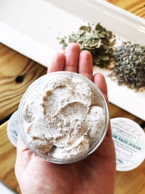 Fresh Face Lavender Mint Facial Scrub for wholesale by Colquitt Bath Co.