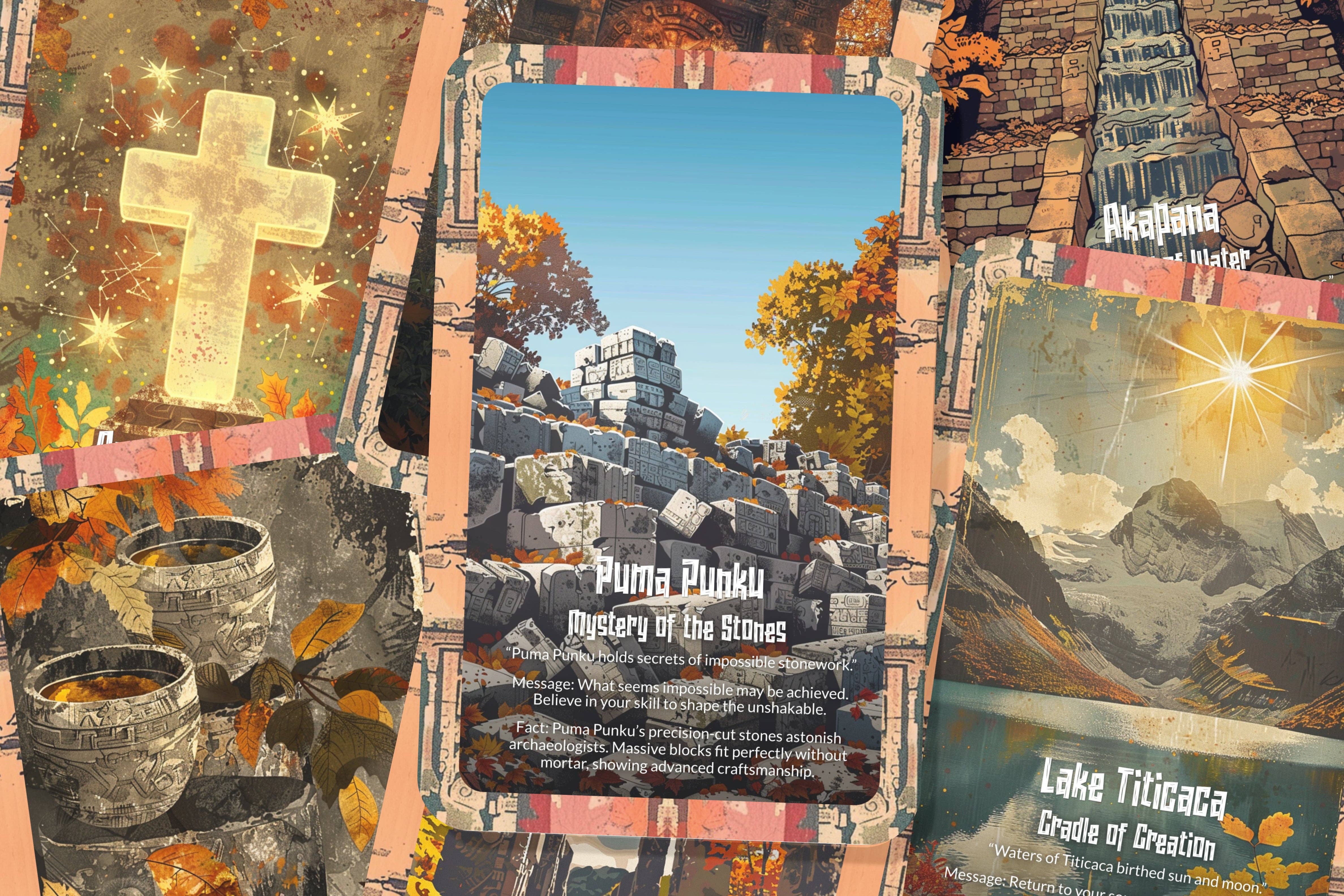 Ibiza Tarot USA - Wholesale Tarot Cards - Oracle of Tiwanaku: Lost Civilization Deck – 22 Cards4