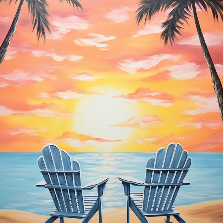 Relaxing Sunset DIY Art Kit for wholesale by The Boozy Bookworm Art Kits & Books