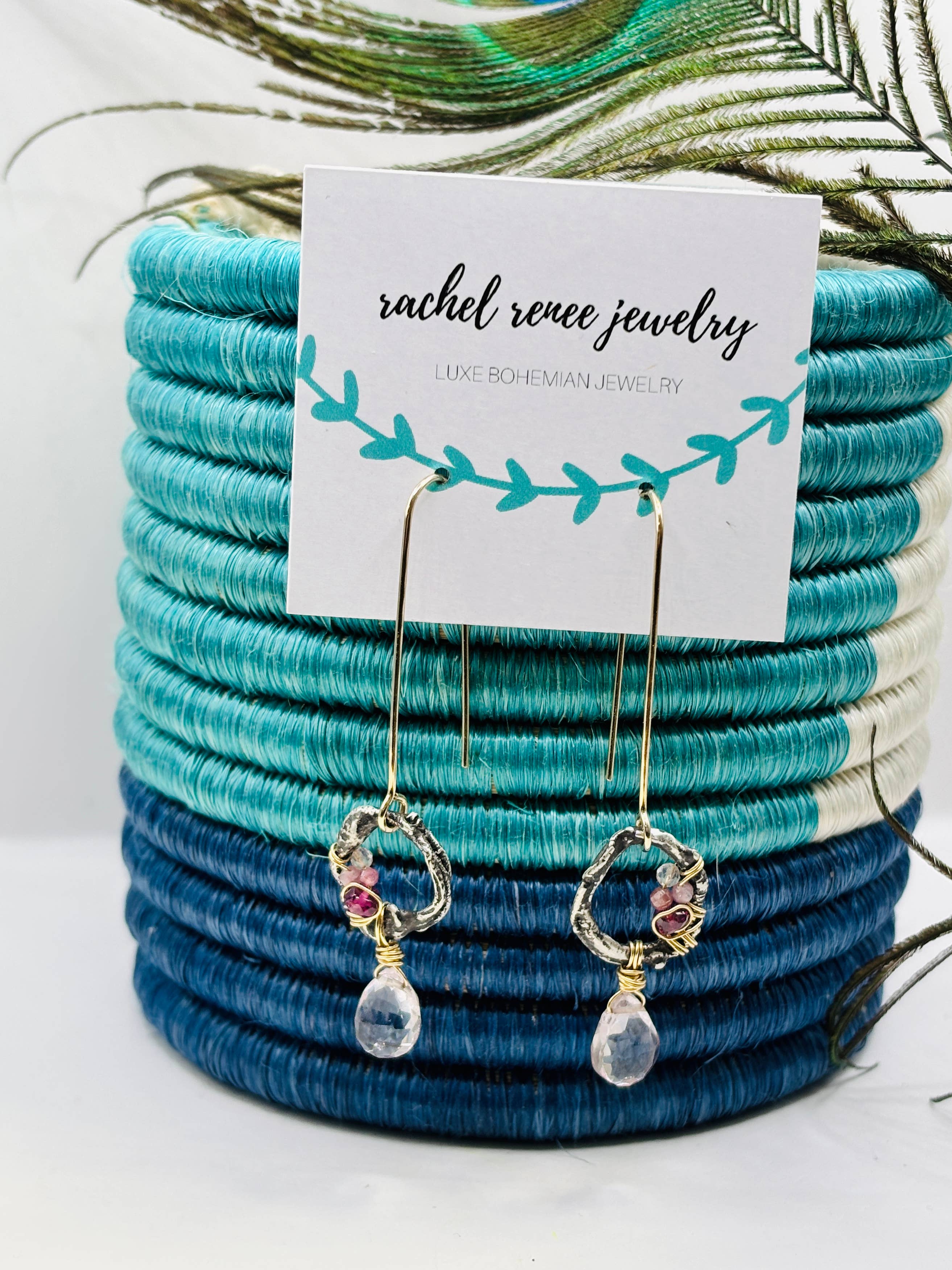 Rachel Renee Jewelry - Wholesale Dangle Earrings - TERRA Freeform Molten Geode Earrings1