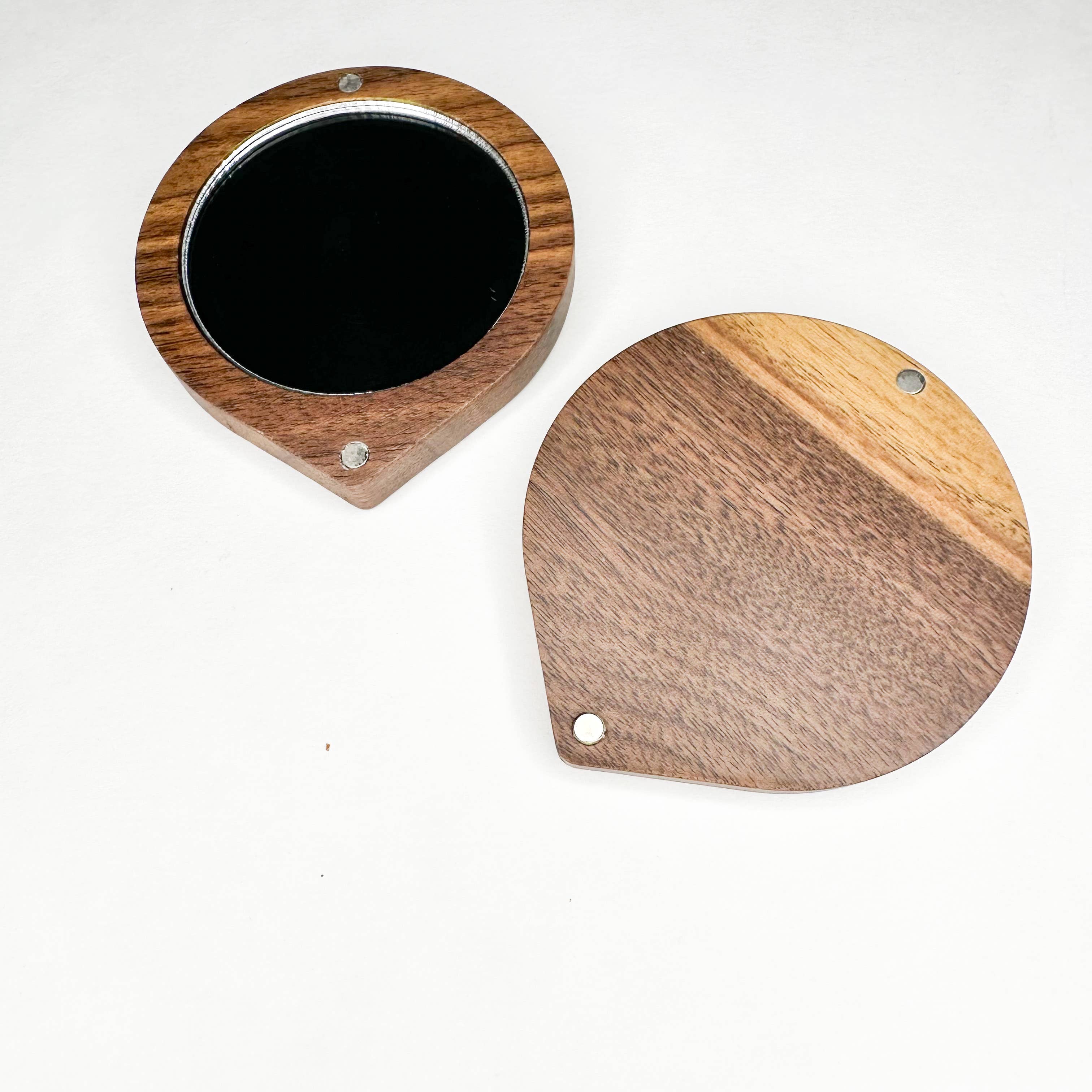 Smile Boutiques – Espelho de bolso por atacado – Espelho de Maquilhagem de Viagem em Bambu Sem Plástico3