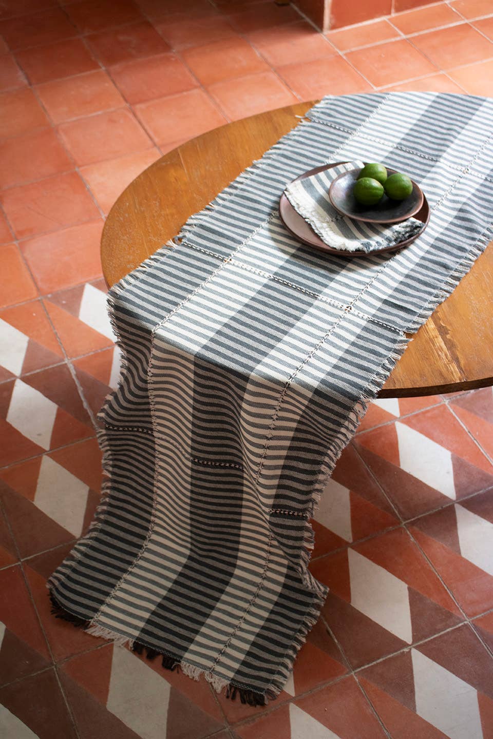 P.I.Project America - Wholesale Table Runner - Table Runner - Handwoven 100% cotton - Gray0