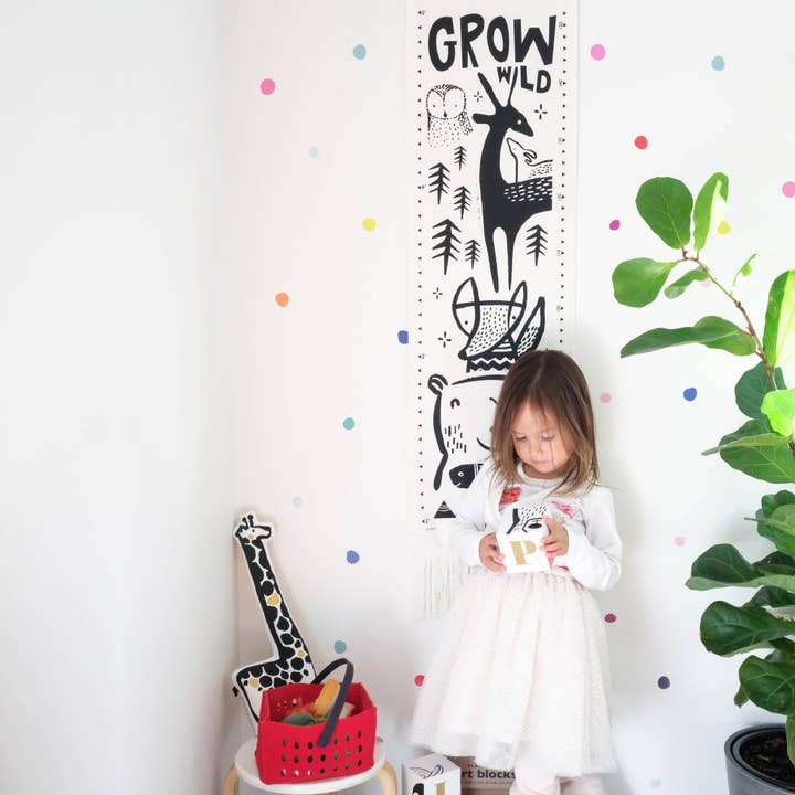 Wee Gallery - Wholesale Growth Chart - Kids & Baby - Woodland Canvas Growth Chart