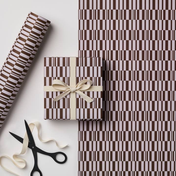 UMBER TILE GIFT WRAPPING PAPER for wholesale by Kinshipped