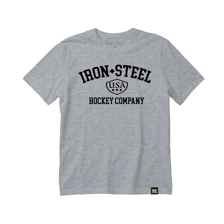 Iron+Steel USA Tee for wholesale by Iron+Steel Hockey