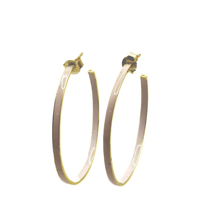 Mykonos Enameled Hoop Earrings for wholesale by erin gray