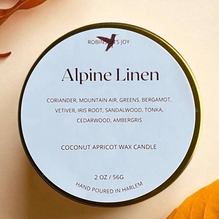Vela de Linho Alpino 2oz - Coleção Outono 2025 por atacado de ROBINSON'S JOY