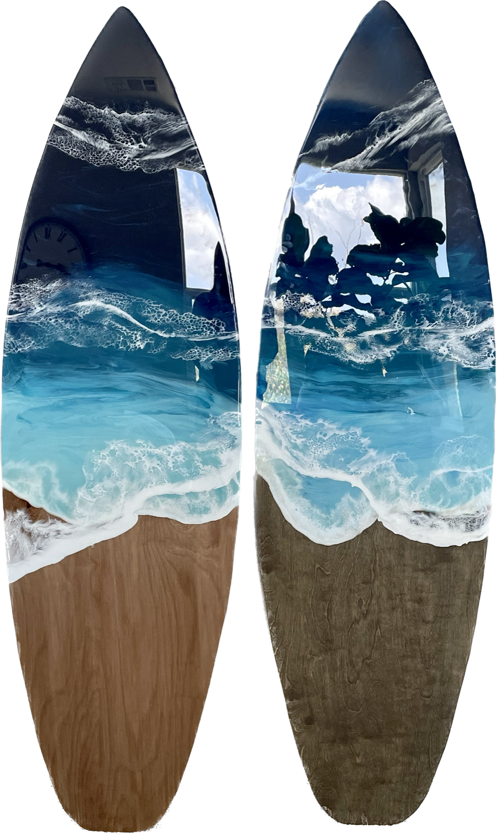 WLB Designs - Venta al por mayor Papel pintado 3D - Arte de pared con tabla de surf grande de 1,83 m, arte de resina de playa2